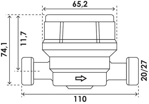 Compteur D'eau Divisionnaire Eau Froide à Jet Unique à Lecture Directe DN15 - PRONORM 6 Compteur D'eau Divisionnaire Eau Froide à Jet Unique à Lecture Directe DN15 - PRONORM – Image 4