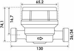 Compteur D'eau Divisionnaire Eau Froide à Jet Unique à Lecture Directe DN20 - PRONORM -ROBINETTERIE HAMMEL Soldes 104510510 4