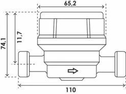 Compteur D'eau Froide à Jet Unique Pré-équipé Capteur Radio 20/27 - PRONORM -ROBINETTERIE HAMMEL Soldes 104510513 2