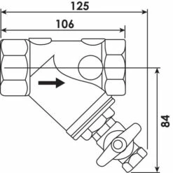 Filtre Incliné à Tamis Avec Robinet De Rinçage F33/42 -ROBINETTERIE HAMMEL Soldes 1128 33 2