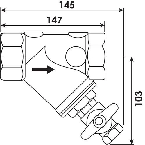 Filtre Incliné à Tamis Avec Robinet De Rinçage F50/60 4 Filtre Incliné à Tamis Avec Robinet De Rinçage F50/60 – Image 2