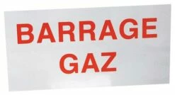 Étiquette De Signalisation Rigide Barrage Gaz 200x100