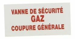 Étiquette De Signalisation Rigide Vanne Gaz - Coupure Générale 150x75