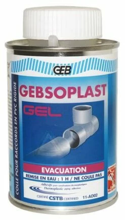 Colle GEBSOPLAST Pour Tubes Et Raccords PVC Rigide 1L + Pinceau - GEB