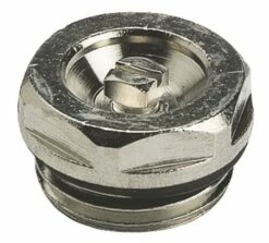 Bouchon Mâle Laiton Nickele Pour Radiateur Avec Purgeur