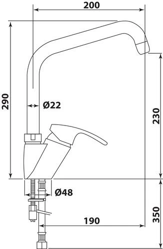 Mitigeur D'évier Bec Haut Access'O - ROLF 4 Mitigeur D'évier Bec Haut Access'O - ROLF – Image 2