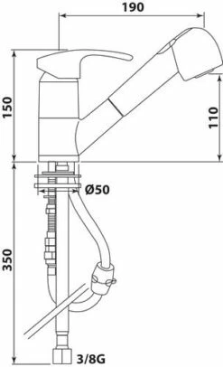 Mitigeur D'évier Douchette Access'O - ROLF -ROBINETTERIE HAMMEL Soldes 12913 2