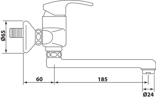 Mitigeur D'évier Mural Access'O - ROLF 4 Mitigeur D'évier Mural Access'O - ROLF – Image 2