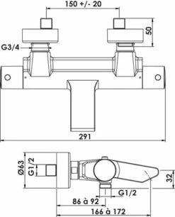 Thermostatique De Bain-douche Class'o - ROLF -ROBINETTERIE HAMMEL Soldes 13335 2