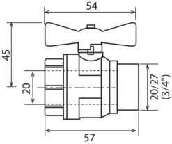 Vanne à Sphère Mâle Femelle 20/27 V490 - Manette Papillon - PRONORM 5 Vanne à Sphère Mâle Femelle 20/27 V490 - Manette Papillon - PRONORM -ROBINETTERIE HAMMEL Soldes 1492 20 2