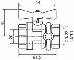 Vanne à Sphère Double Femelle 20/27 à Purge V490 - Manette Papillon - PRONORM 5 Vanne à Sphère Double Femelle 20/27 à Purge V490 - Manette Papillon - PRONORM -ROBINETTERIE HAMMEL Soldes 1493 20 2