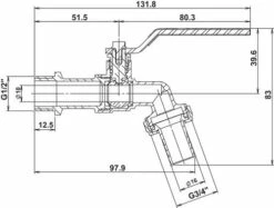 Robinet D'arrosage à Boisseau Sphérique à Presse étoupe 15/21- 20/27 - PRONORM -ROBINETTERIE HAMMEL Soldes 15 15 20 4