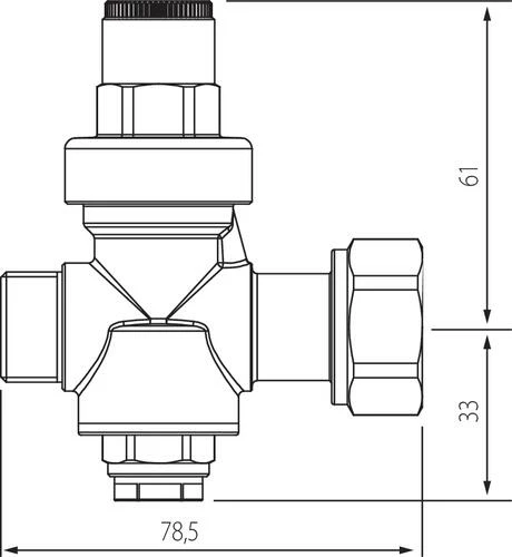 Réducteur De Pression à Piston Mâle écrou Tournant 20/27 - PRONORM 4 Réducteur De Pression à Piston Mâle écrou Tournant 20/27 - PRONORM – Image 2
