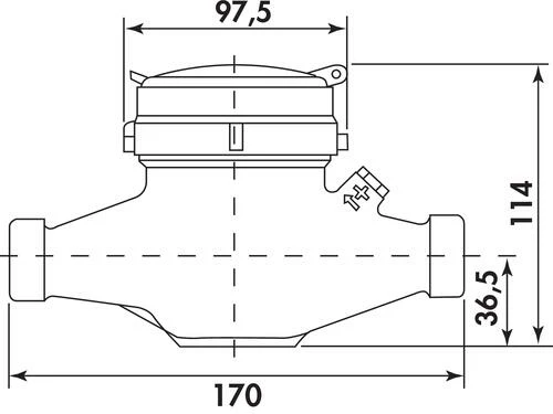 Compteur D'eau Première Prise à Jets Multiples DN15 Eau Froide 4 Compteur D'eau Première Prise à Jets Multiples DN15 Eau Froide – Image 2
