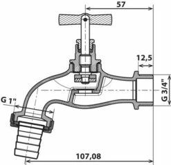 Robinet D'arrosage Avec Raccord Au Nez 20/27- 26/34 Brut - PRONORM 8 Robinet D'arrosage Avec Raccord Au Nez 20/27- 26/34 Brut - PRONORM -ROBINETTERIE HAMMEL Soldes 16 20 26 3