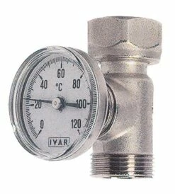 Té Porte Thermometre Nickelé 3/4EK