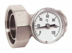 Té Porte Thermomètre Nickelé Mâle 26/34 - écrou 33/42