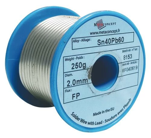 Bobine Soudure étain 40% Fil Plein 250 Grs 3 Bobine Soudure étain 40% Fil Plein 250 Grs