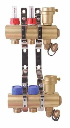 Collecteur PCBT 2 Départs En Laiton Brut - SOMATHERM