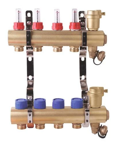 Collecteur PCBT 4 Départs En Laiton Brut - SOMATHERM 3 Collecteur PCBT 4 Départs En Laiton Brut - SOMATHERM
