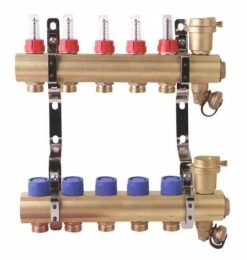 Collecteur PCBT 5 Départs En Laiton Brut - SOMATHERM