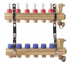 Collecteur PCBT 6 Départs En Laiton Brut - SOMATHERM