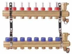 Collecteur PCBT 8 Départs En Laiton Brut - SOMATHERM