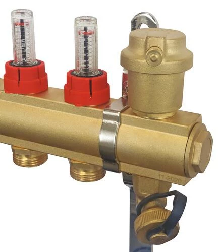 Collecteur PCBT 10 Départs En Laiton Brut - SOMATHERM 4 Collecteur PCBT 10 Départs En Laiton Brut - SOMATHERM – Image 2