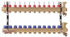 Collecteur PCBT 12 Départs En Laiton Brut - SOMATHERM