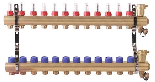 Collecteur PCBT 12 Départs En Laiton Brut - SOMATHERM 3 Collecteur PCBT 12 Départs En Laiton Brut - SOMATHERM