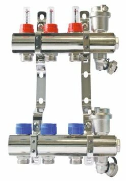 Collecteur PCBT 3 Départs En Laiton Chromé - SOMATHERM