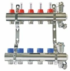 Collecteur PCBT 5 Départs En Laiton Chromé - SOMATHERM