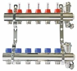 Collecteur PCBT 6 Départs En Laiton Chromé - SOMATHERM