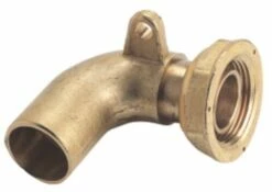 Raccord Laiton 2 Pièces Coude 90° Avec Oreille De Fixation à Joint Plat D22