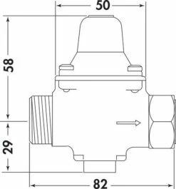 Régulateur De Pression à Membrane SECURO Mâle écrou Tournant 20/27 - SOCLA -ROBINETTERIE HAMMEL Soldes 230 20 2