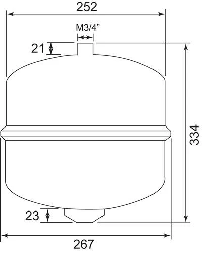 Vase D'expansion Chauffage 12 Litres Cylindrique - SOMATHERM 5 Vase D'expansion Chauffage 12 Litres Cylindrique - SOMATHERM – Image 3