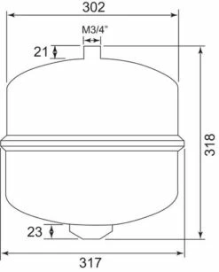 Vase D'expansion Chauffage 18 Litres Cylindrique - SOMATHERM 8 Vase D'expansion Chauffage 18 Litres Cylindrique - SOMATHERM -ROBINETTERIE HAMMEL Soldes 25 18 3