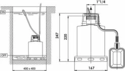 Pompe De Relevage 400w Pour Eaux Claires Et Usées -ROBINETTERIE HAMMEL Soldes 2521 10 2
