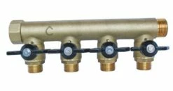 Collecteur Mini-vannes 4 Départs à Portée Plate MF26/34 - FIXOCONNECT -ROBINETTERIE HAMMEL Soldes 2746 04 26 3