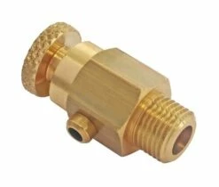 Purgeur D'air Mâle 5/10 Laiton Brut à Pointeau Et Volant Molette