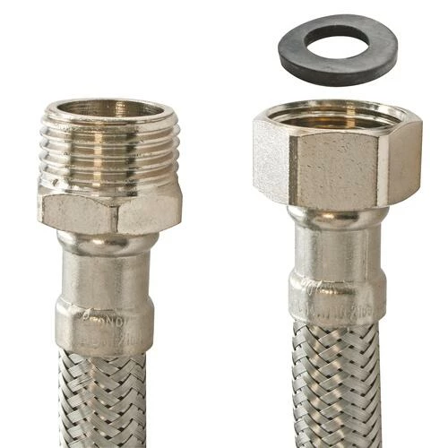 Flexible Sanitaire 1 écrou Tournant Femelle 15/21 - 1 Raccord Mâle 15/21 - Longueur 700 Mm - DN10 5 Flexible Sanitaire 1 écrou Tournant Femelle 15/21 - 1 Raccord Mâle 15/21 - Longueur 700 Mm - DN10 – Image 3