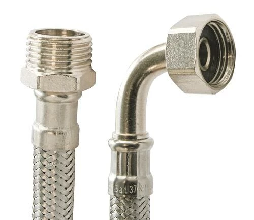 Flexible Sanitaire 1 Raccord Mâle 15/21 - 1 Coude écrou Tournant Femelle 15/21- Longueur 1000mm -DN10 5 Flexible Sanitaire 1 Raccord Mâle 15/21 - 1 Coude écrou Tournant Femelle 15/21- Longueur 1000mm -DN10 – Image 3