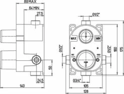Mitigeur De Douche à Encastrer Nu - ROLF -ROBINETTERIE HAMMEL Soldes 3305 4