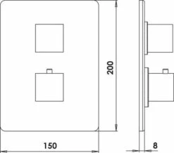 Set De Décoration Cuadr'O - Boîtier De Thermostatique De Douche - ROLF -ROBINETTERIE HAMMEL Soldes 3312 3