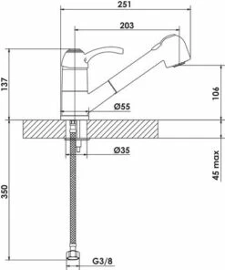 Mitigeur D'évier Douchette Star'O - ROLF 5 Mitigeur D'évier Douchette Star'O - ROLF -ROBINETTERIE HAMMEL Soldes 3409 2