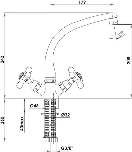 Mitigeur D'évier Bec Fondu Star'O - ROLF 4 Mitigeur D'évier Bec Fondu Star'O - ROLF – Image 2