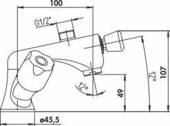 Mélangeur Bain-douche Monotrou Senso Ceram Chromé -ROBINETTERIE HAMMEL Soldes 3856 1 2