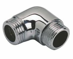 Raccord équerre Laiton Chromé Double Mâle 15/21