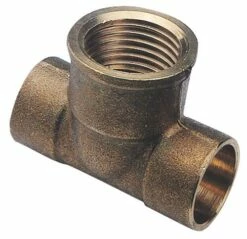 Té Droit Laiton Femelle Au Centre Et à Souder Cuivre ø18-15/21 - 130GC