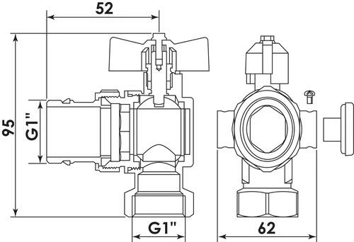 Kit Vannes PCBT Coudées Laiton Brut Avec Thermomètre - SOMATHERM 4 Kit Vannes PCBT Coudées Laiton Brut Avec Thermomètre - SOMATHERM – Image 2
